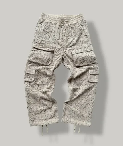 Saalt Studio Crochet Pants “Stone” Medium