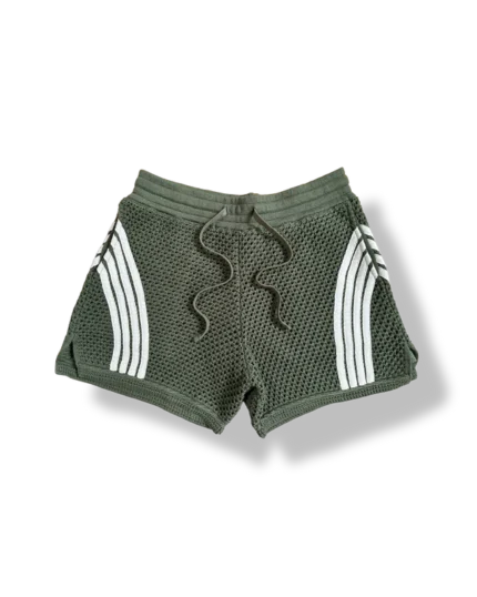 Saalt Studio Crochet Shorts Moss