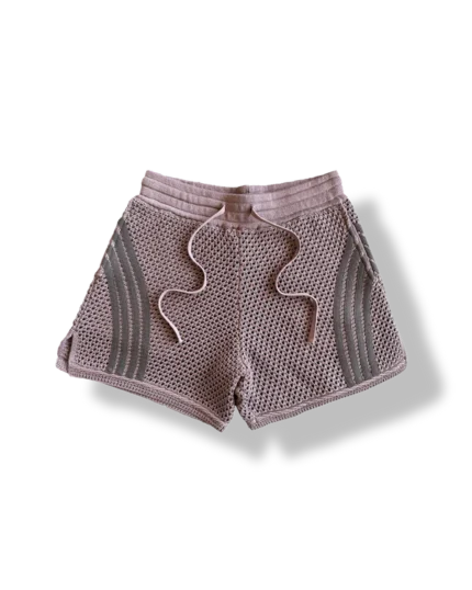 Saalt Studio Crochet Shorts Wine